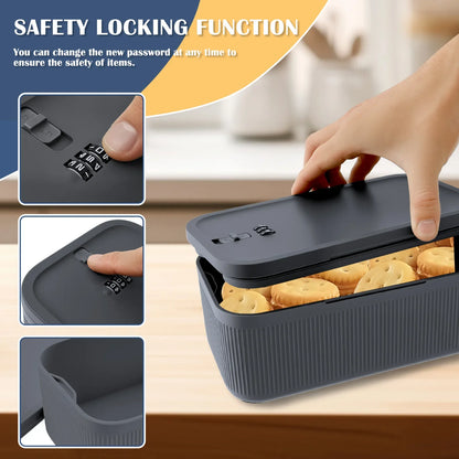 Pink digital password lock safe box with secure compartments for medicine, passports, cash, jewelry, and privacy protection.
