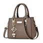 Large capacity pink leather handbag for women, casual shoulder bag with messenger style, from BackupMyFilesNow.com