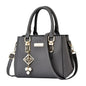 Pink large capacity leather handbag for women, casual shoulder bag with a messenger style, suitable for everyday use.