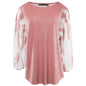 Colorful tie-dye gradient casual women's sweater by BACKUPMYFILESNOW.COM®, featuring soft knit fabric and relaxed fit.