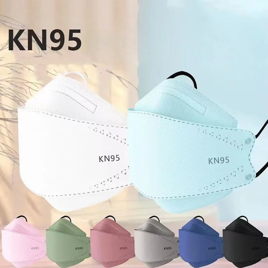 Pink fashionable disposable 3D stereoscopic KN95 mask with 4-layer protective design for adults, high appearance quality, KF94 standard.