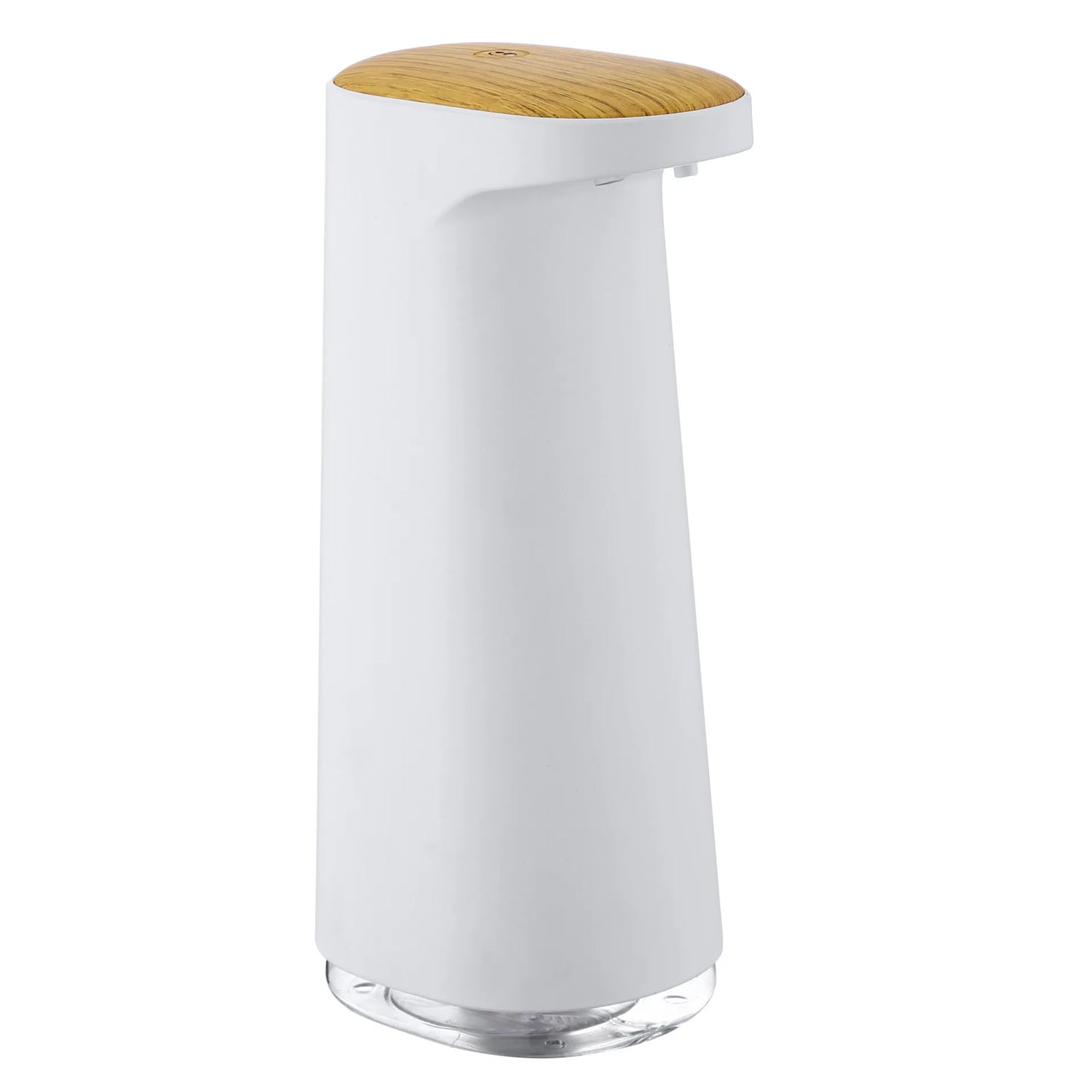 Pink rechargeable automatic soap dispenser for foaming hand soap by BackupMyFilesNow.com, with touchless operation and sleek design.