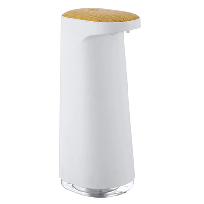 Pink rechargeable automatic soap dispenser for foaming hand soap by BackupMyFilesNow.com, with touchless operation and sleek design.