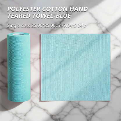 Pink microfiber reusable cleaning wipe roll with 20 sheets, versatile kitchen and car cloth, lightweight and absorbent.