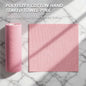 Pink SEAMETAL reusable microfiber cleaning wipe roll with 20 sheets, ideal for kitchen, car, and household cleaning tasks.