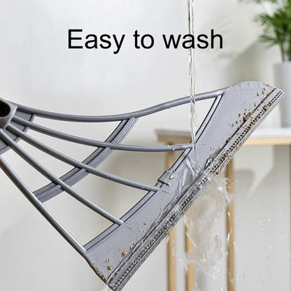 Pink silicone scraper broom and glass wiper for household cleaning, featuring a high-place water and floor mop with splicing design.