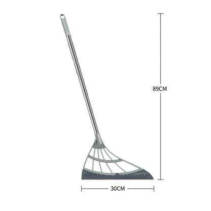 Pink silicone scraper broom and glass wiper for cleaning floors, windows, and bathrooms with a high-place water-sweeping design.