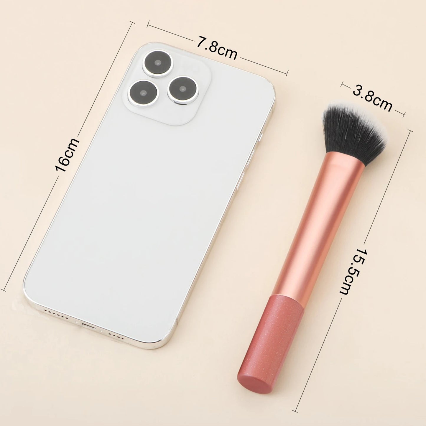 Pink facial brightening and contouring brush by BackupMyFilesNow.com for makeup application and skin highlighting.