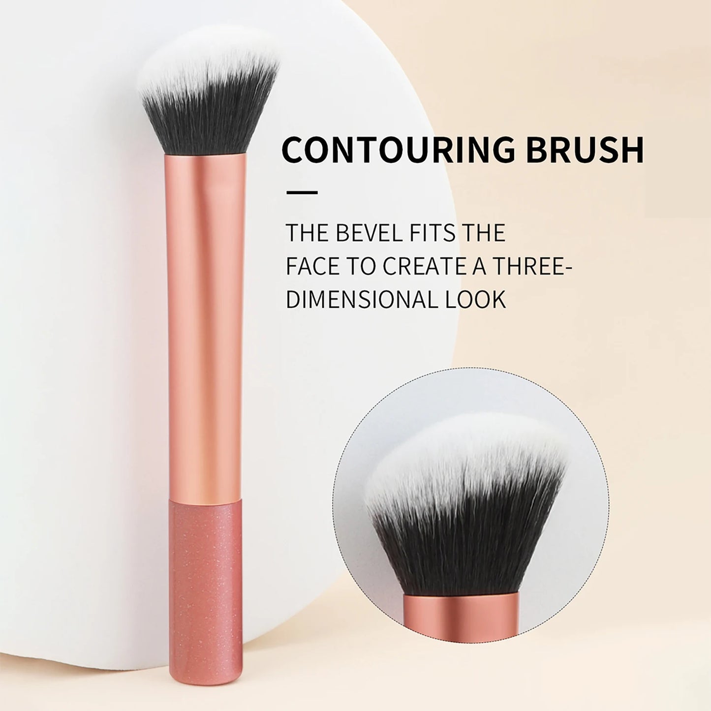 Pink facial brightening and contouring brush from BackupMyFilesNow.com, a versatile beauty tool for makeup and skincare application.
