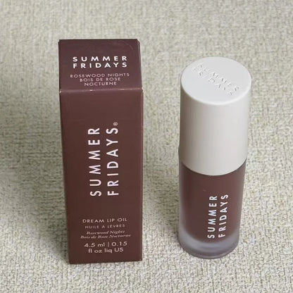 Summer Fridays Mini Lip Gloss Set with Vanilla Beige lip balm, moisturizing, long-lasting, smooth, soft tube makeup lip care.