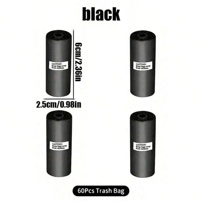 Pink car trash can with lid, 4 rolls of leak-proof garbage bags, portable hanging trash can for vehicle organization.