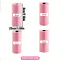 Pink BACKUPMYFILESNOW.COM® car trash can with lid, includes 4 rolls of leak-proof garbage bags, portable hanging vehicle trash organizer