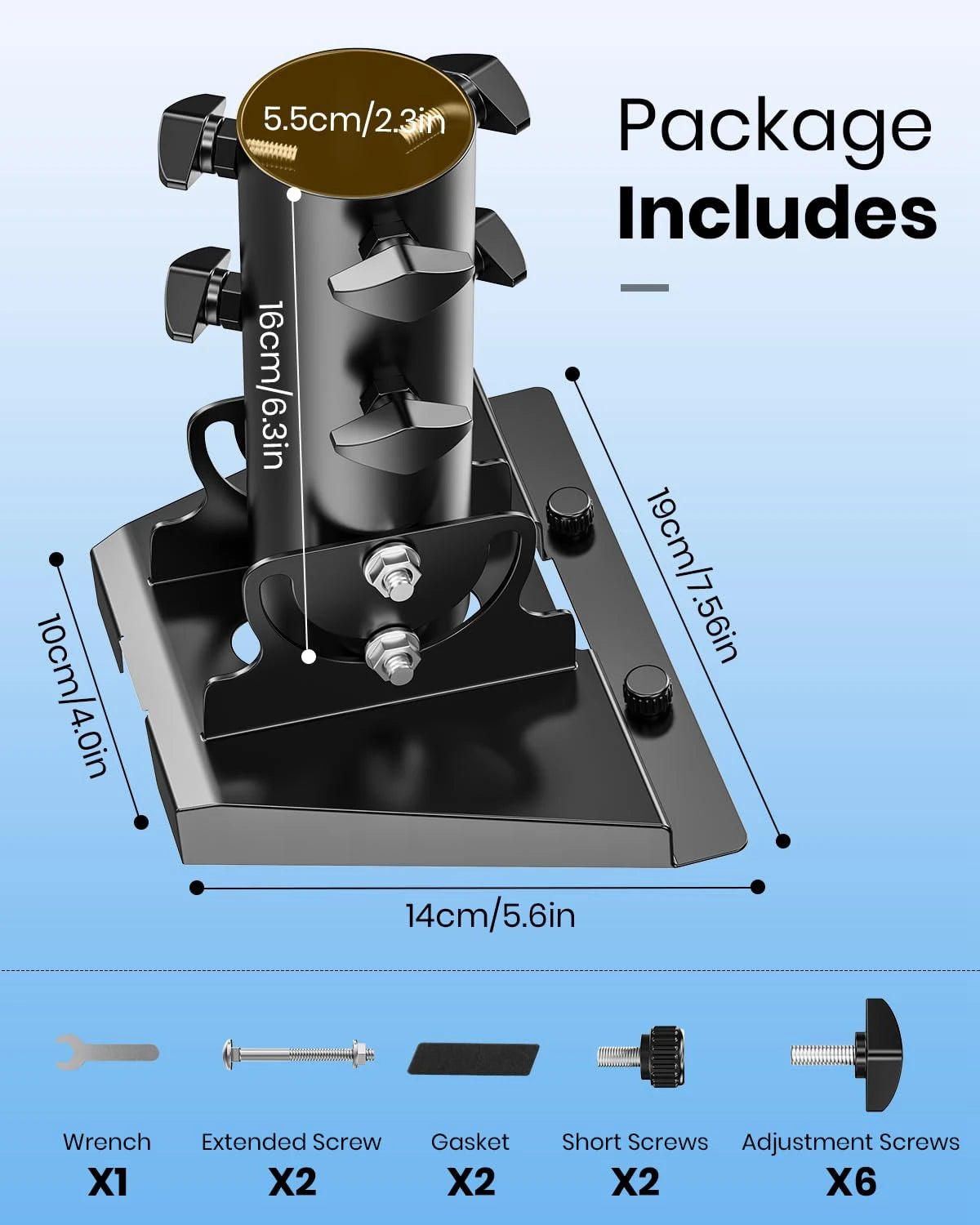 BackupMyFilesNow® Pipe Adapter for Starlink Gen 3 roof pole mount, wall stand, and round mounting kit for Starlink V3 satellite dish