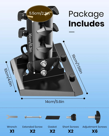 BackupMyFilesNow® Pipe Adapter for Starlink Gen 3 roof pole mount, wall stand, and round mounting kit for Starlink V3 satellite dish