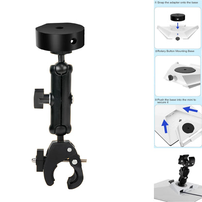 Adjustable Starlink Bracket with 360° rotation grip for outdoor satellite antennas, windproof design, compatible with Starlink Mini.