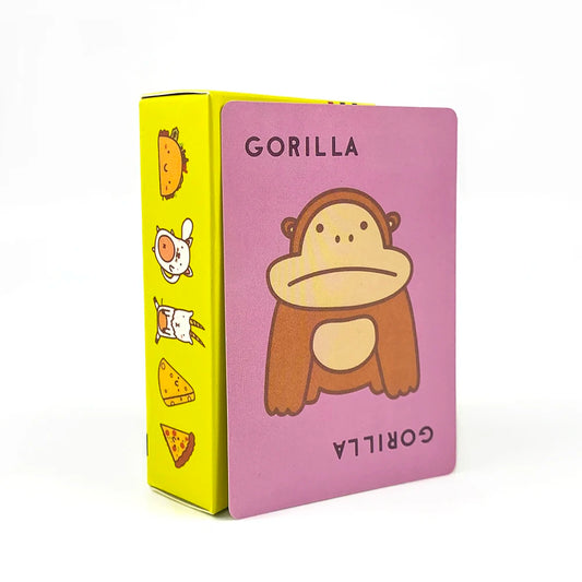 Cute multiplayer card game for ages 14+ by BackupMyFilesNow.com, featuring colorful cards, suitable for 3-8 players, 10-minute gameplay.
