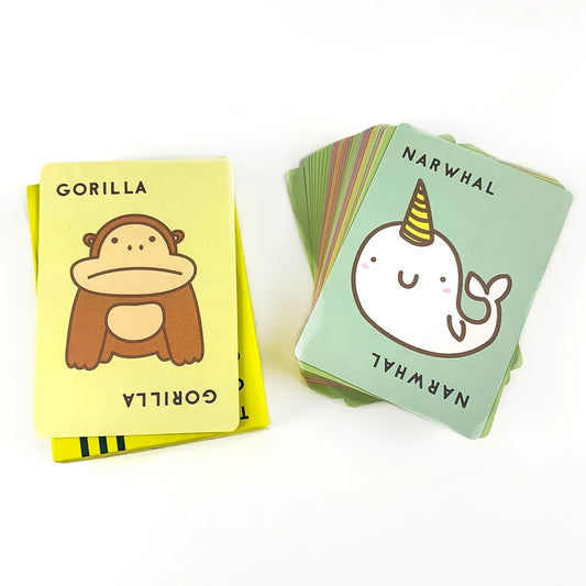 Cute card game for ages 14+ featuring colorful cards, designed for 3-8 players, ideal for quick party entertainment and multiplayer fun.