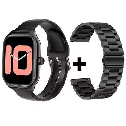 Smartwatch for Android and iOS with 1.83-inch HD display, Bluetooth calls, message alerts, music, sports mode, men and women.