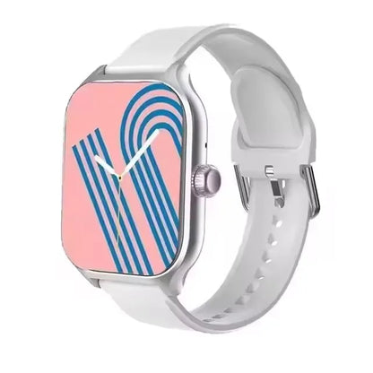 Smartwatch for Android and iOS with 1.83-inch HD display, Bluetooth calls, message alerts, music, and sports modes.