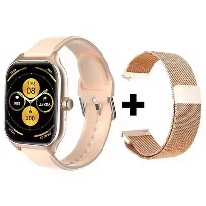 Smartwatch with 1.83-inch HD display, Bluetooth call and message alerts, fitness tracking, for men and women.
