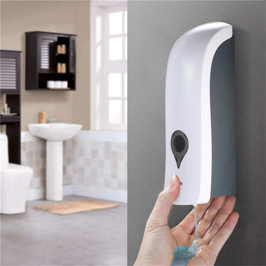Wall-mounted 300ml manual soap dispenser from BackupMyFilesNow.com, Euro style bathroom hand sanitizer bottle for sterilization and disinfection.