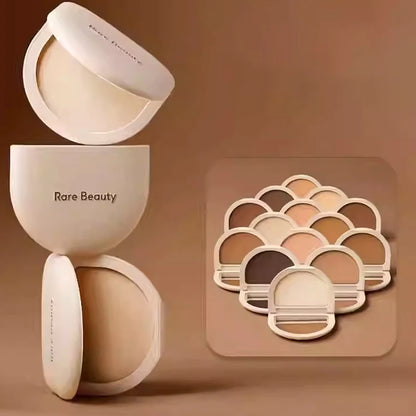 Rare Beauty Liquid Blush in porcelain, silky smooth, easy to blend, with a high-gloss finish and reflective mirrors enhancing makeup texture.