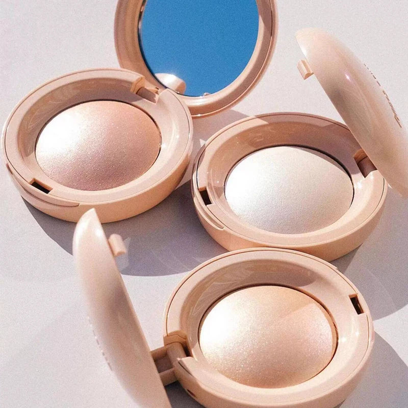 Rare Beauty liquid blush in porcelain shade, silky smooth, easy to blend, with high-gloss finish and reflective mirrors.