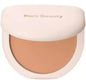 Rare Beauty liquid blush in porcelain shade, silky smooth, easy to blend, high-gloss finish, enhancing makeup texture.