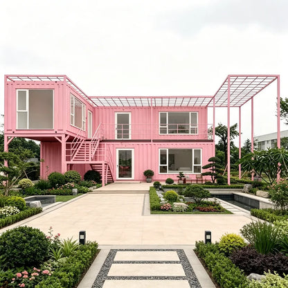 Brown customized foldable modular shipping container house by BACKUPMYFILESNOW.COM®, showcasing its prefabricated mobile villa design.