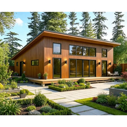 Customized foldable modular shipping container house by BACKUPMYFILESNOW.COM® featuring a brown prefab shipping container home with modern design.