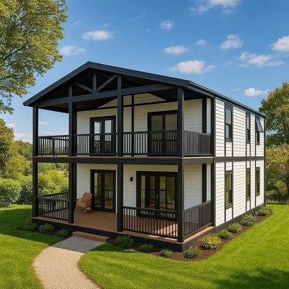Prefab portable container house for office dormitory, modern movable flat pack design by BACKUPMYFILESNOW.COM®.