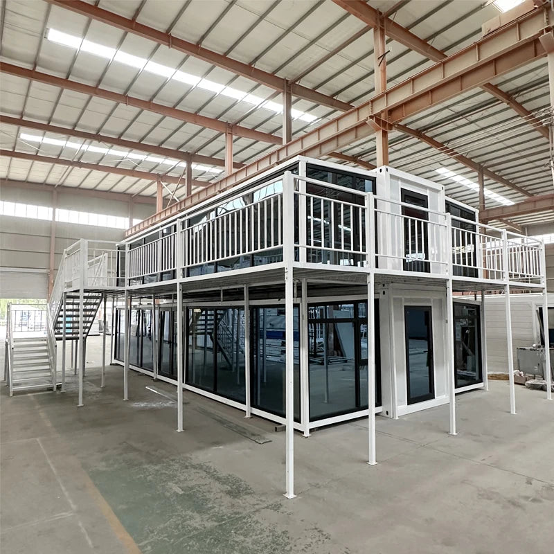 Prefab portable container house by BACKUPMYFILESNOW.COM®, showcasing a 2025 office dormitory flat pack modular living home.