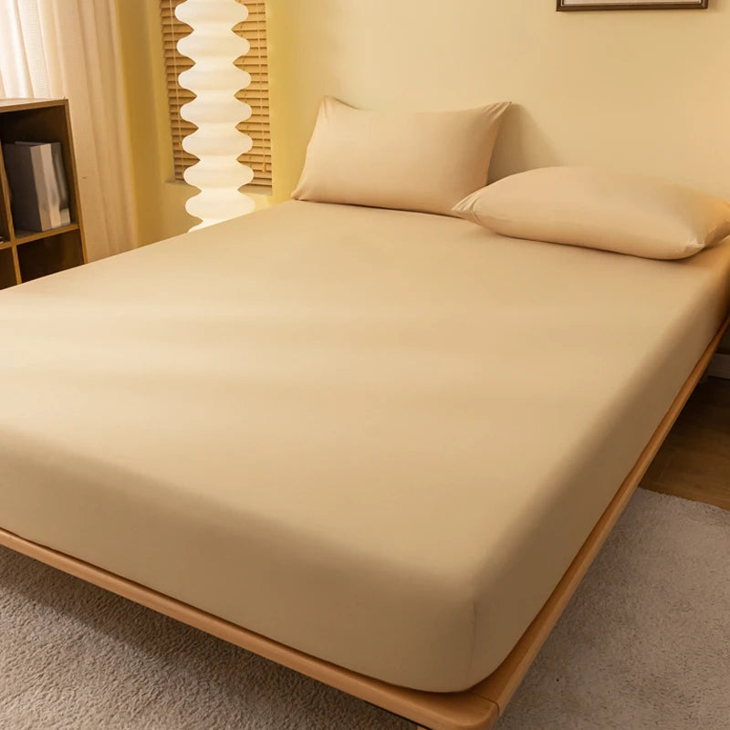 Purple solid color matte bed sheet from BACKUPMYFILESNOW.COM, 200x220cm, for bedroom bedding, excluding pillowcases.