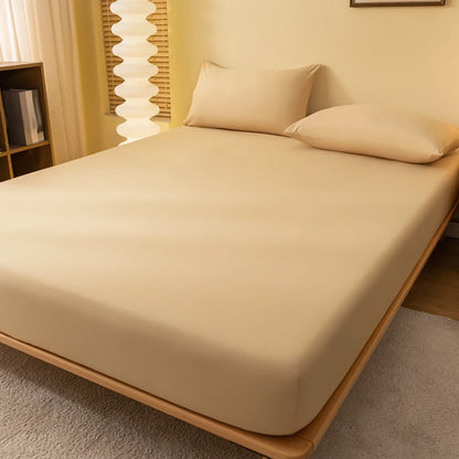 Purple solid color matte bed sheet from BACKUPMYFILESNOW.COM, 200x220cm, for bedroom bedding, excluding pillowcases.