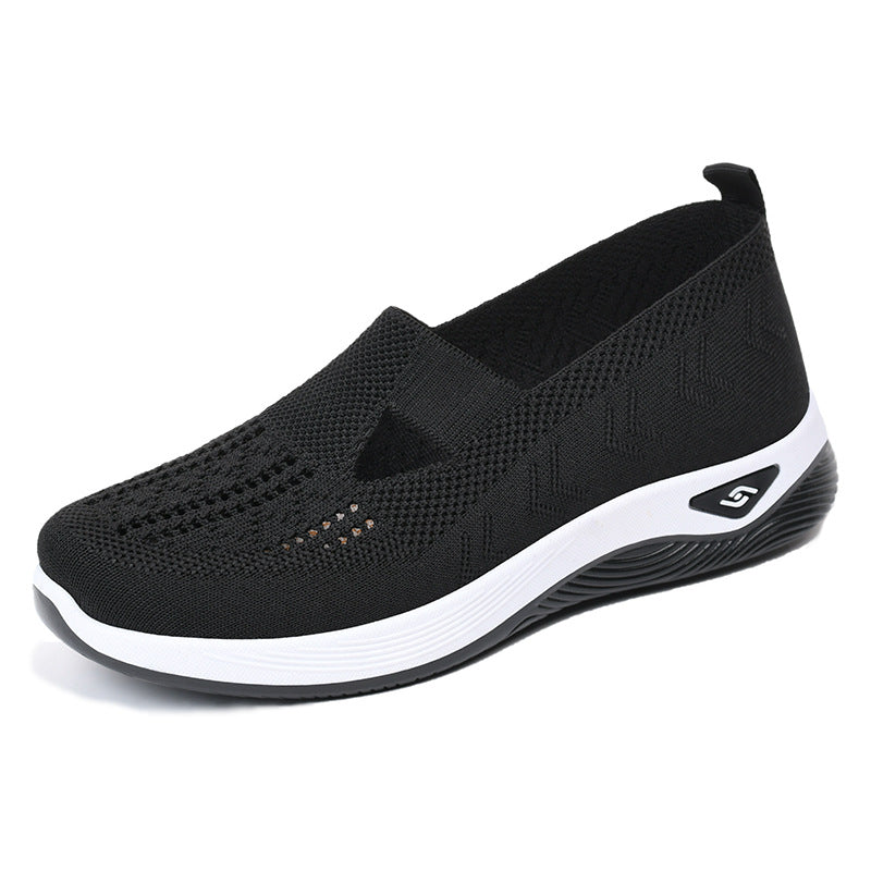 Women's lightweight breathable sports walking shoes by BACKUPMYFILESNOW.COM® with mesh uppers and cushioned soles.