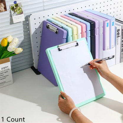 Purple A4 multi-functional file folder by BackupMyFilesNow.com, desktop organizer for test papers, documents, and office storage.
