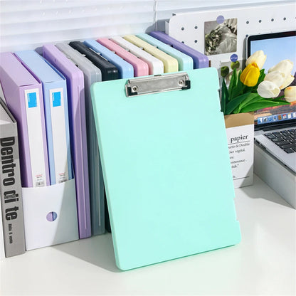 Purple A4 multi-functional file folder from BackupMyFilesNow.com, desktop organizer for test papers, documents, and office storage.