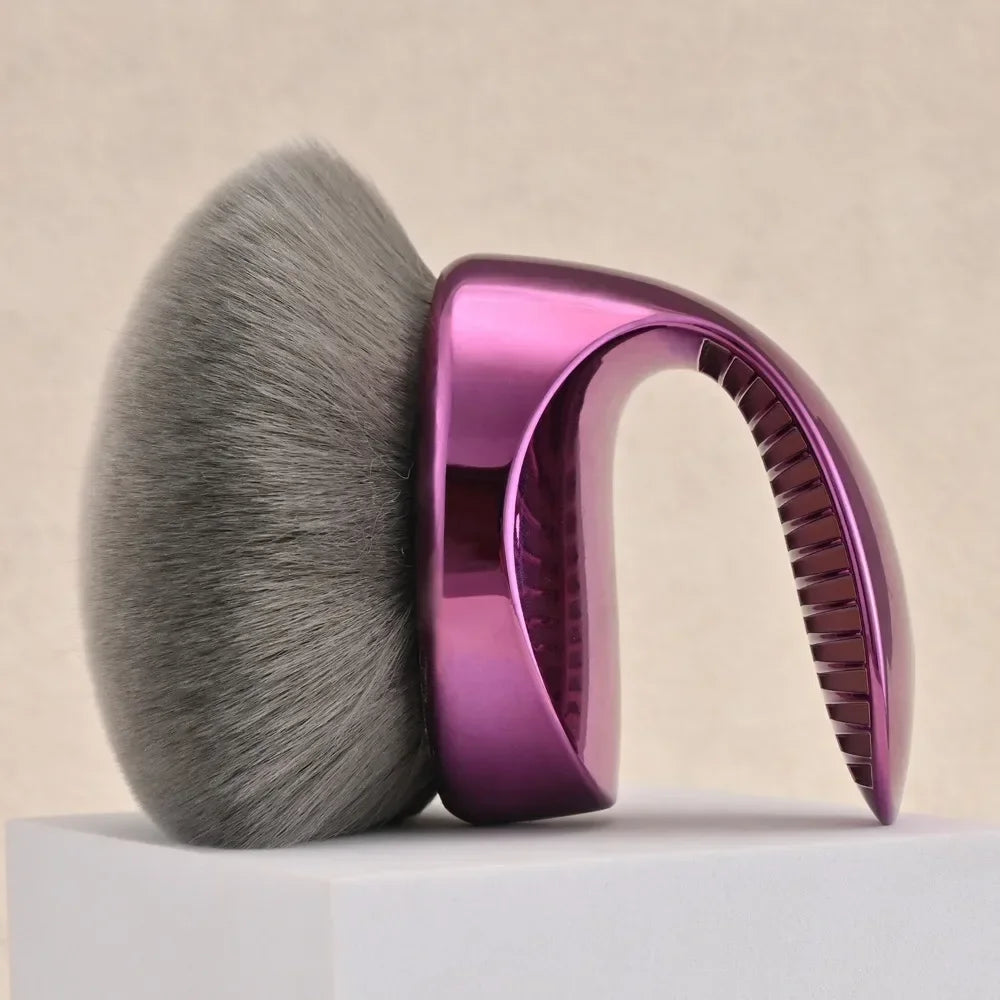 Purple Beauty Blend & Blur Body Kabuki Brush with large vegan bristles for self-tanning, foundation, and professional body blending.