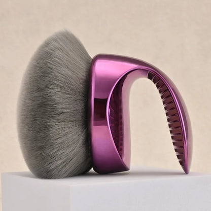 Purple Beauty Blend & Blur Body Kabuki Brush with large vegan bristles for self-tanning, foundation, and professional body blending.