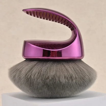 Purple Beauty Blend & Blur Body Kabuki Brush with extra-large vegan bristles for self-tanning, foundation, and professional blending.