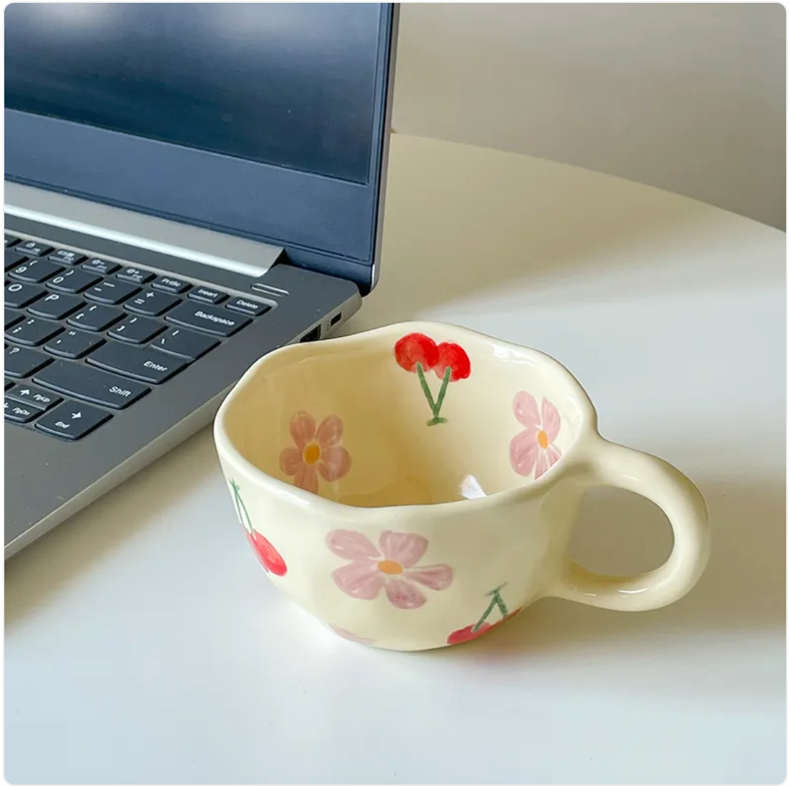 Purple breakfast mug from BackupMyFilesNow.com featuring a playful design, perfect for morning coffee or tea.