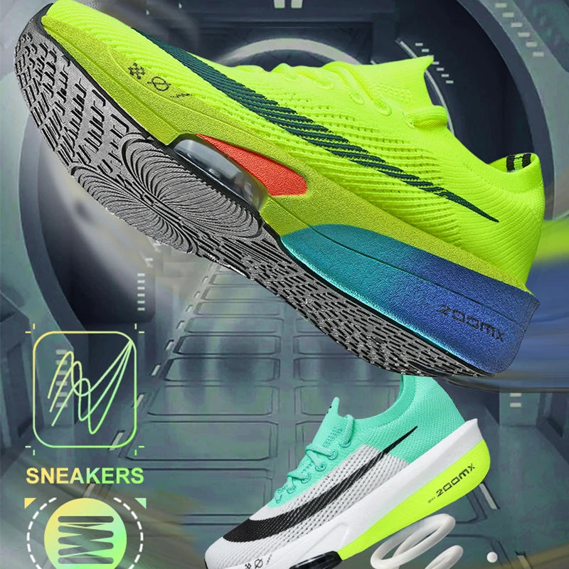 2026 men's lightweight anti-slip sport shoes with breathable mesh, soft carbon plate, lace-up design, ideal for summer and autumn activities