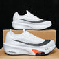 Purple men's lightweight anti-slip sport shoes with breathable mesh, soft carbon plate, lace-up design, suitable for summer and autumn.