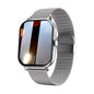 Purple BackupMyFilesNow.com Android smartwatch with 1.44-inch color touchscreen, Bluetooth call, full touch interface, magnetic charging