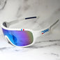 Fashion UV400 safety goggles for cycling, unisex bike sunglasses with impact-resistant lenses for outdoor sports and MTB riding.