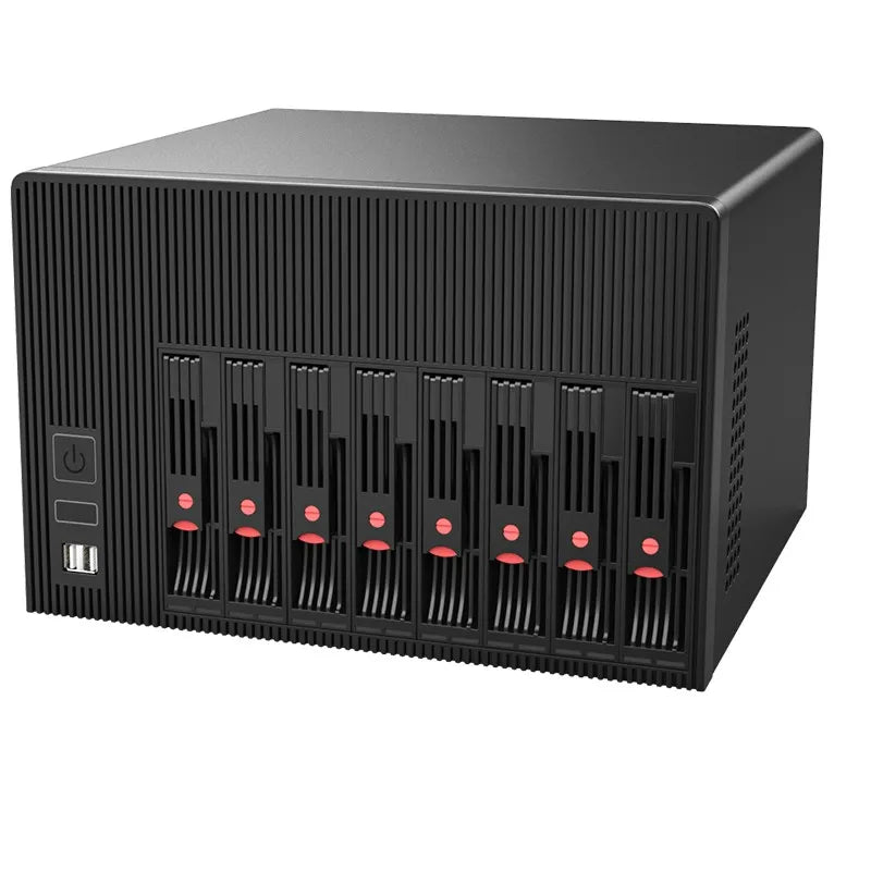 BKHD Q670 NAS Server with 8-bay storage, Intel I5/I7 processors, 4 LAN ports, 2.5G speed, network storage, RAID support