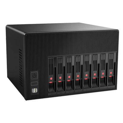 BKHD Q670 NAS Server with 8 bays, Intel I5/I7, 4 LAN ports, 2.5G Ethernet, network storage, RAID support, soft routing.