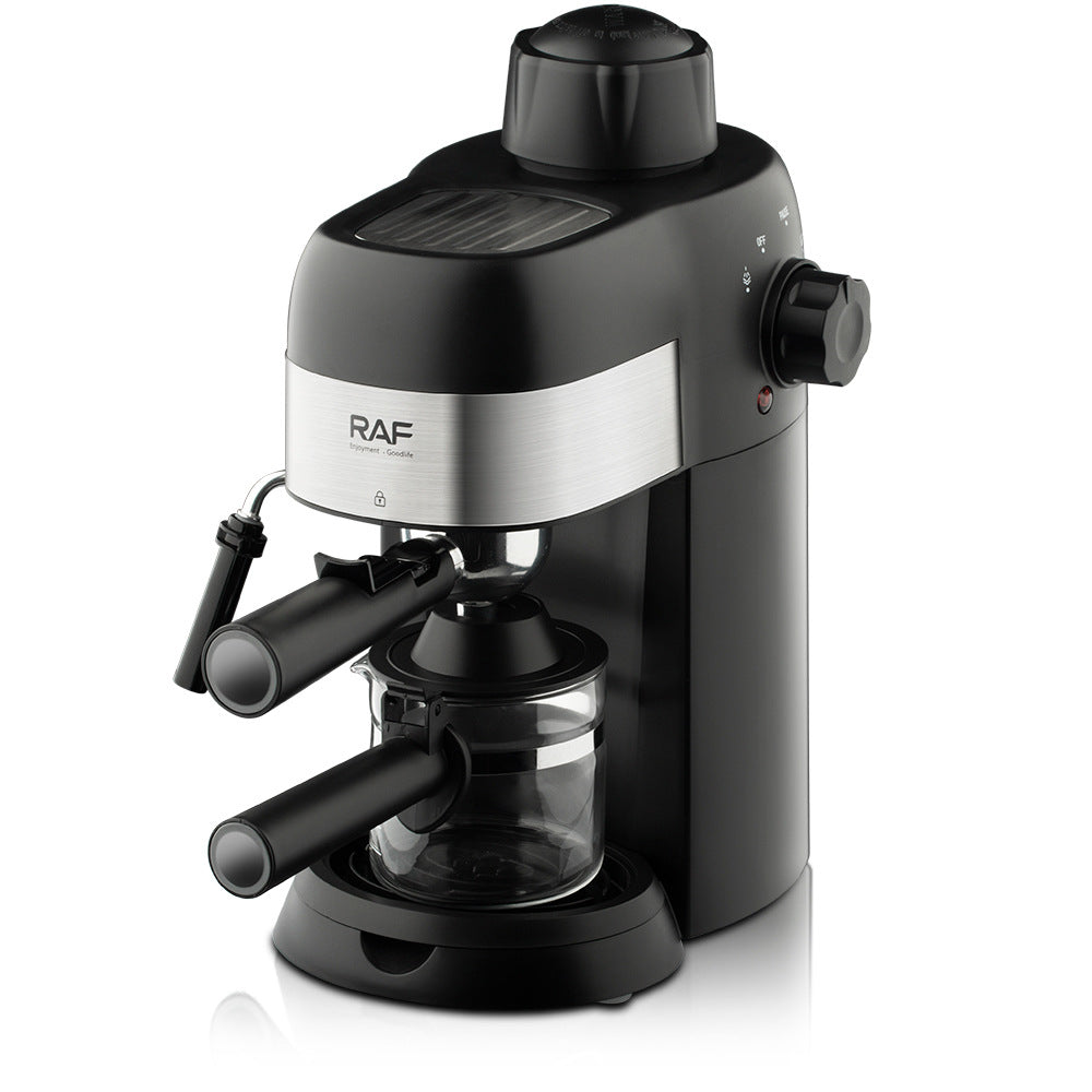 Compact semi-automatic Italian coffee machine for home brewing, featuring sleek design and easy operation by BACKUPMYFILESNOW.COM®.