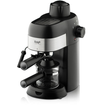 Compact semi-automatic Italian coffee machine for home brewing, featuring sleek design and easy operation by BACKUPMYFILESNOW.COM®.