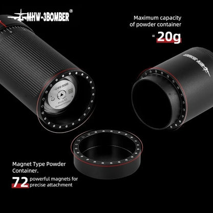 BackupMyFilesNow.com MHW-3BOMBER manual coffee bean grinder with 7-core stainless steel conical burrs, black hand grinder for baristas